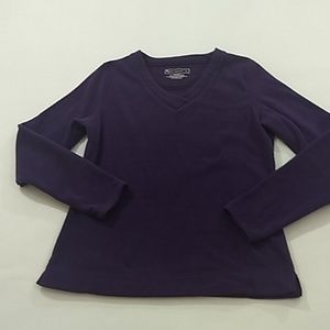 Tek Gear Size S Purple Polarfleece Pullover V Neck
